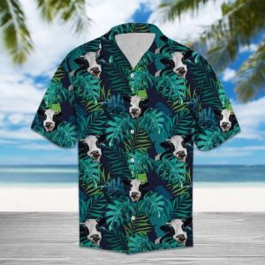 Tropical Cow Hawaiian Shirt Summer Button Up