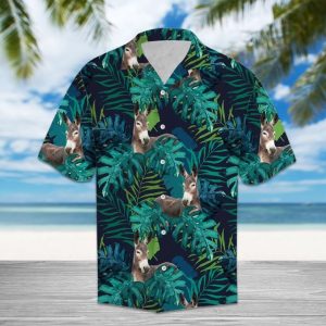 Tropical Donkey Hawaiian Shirt Summer Button Up