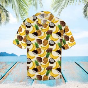 Tropical Fruits Hawaiian Shirt Summer Button Up