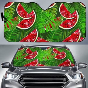 Tropical Leaf Watermelon Car Auto Sun Shade