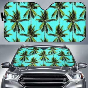 Tropical Palm Tree Car Auto Sun Shade