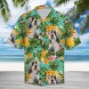 Tropical Pineapple Bearded Collie Hawaiian Shirt Summer Button Up