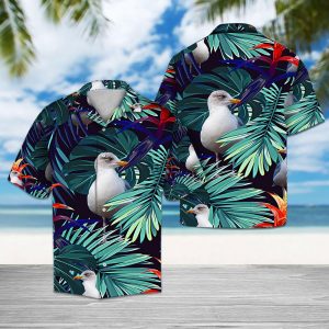 Tropical Seagull Hawaiian Shirt Summer Button Up