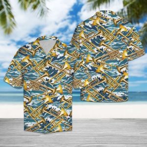 Trumpet For Summer Hawaiian Shirt Summer Button Up