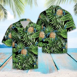 Turtle Green Tropical Hawaiian Shirt Summer Button Up