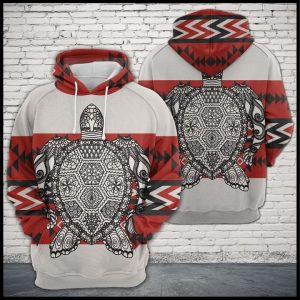 Turtle Zentangle Native Pattern 3D Printed Hoodie/Zipper Hoodie