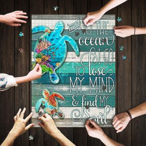 Turtles And To The Ocean I Go Jigsaw Puzzle Set