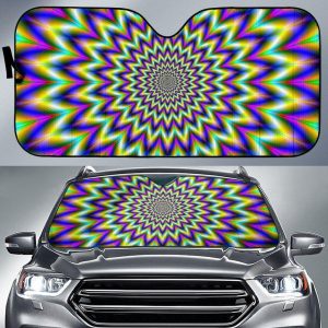 Twinkle Psychedelic Optical Illusion Car Auto Sun Shade