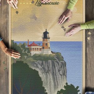 Two Harbors, Minnesota Split Rock Lighthouse Jigsaw Puzzle Set