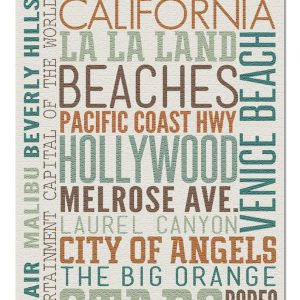 Typography, Los Angeles Jigsaw Puzzle Set
