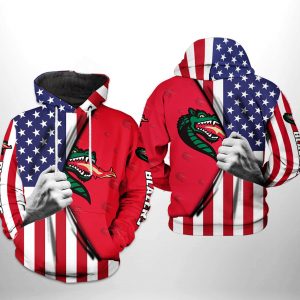 UAB Blazers NCAA US Flag 3D Printed Hoodie/Zipper Hoodie