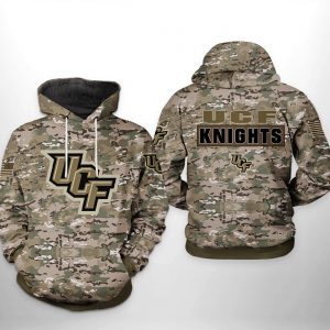 UCF Knights NCAA Camo Veteran 3D Printed Hoodie/Zipper Hoodie