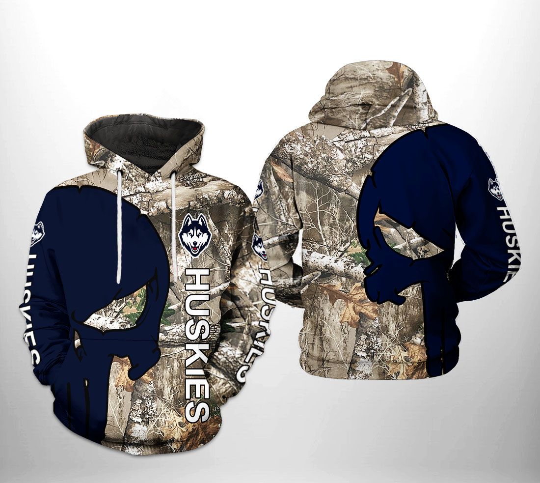 UConn Huskies NCAA Camo Veteran Hunting 3D Printed Hoodie/Zipper Hoodie UConn Huskies NCAA Camo Veteran Hunting 3D Printed Hoodie/Zipper Hoodie