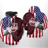 UMass Minutemen NCAA US Flag 3D Printed Hoodie/Zipper Hoodie