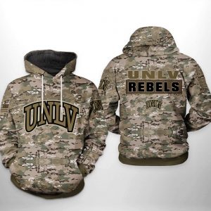 UNLV Rebels NCAA Camo Veteran 3D Printed Hoodie/Zipper Hoodie