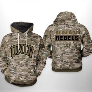 UNLV Rebels NCAA Camo Veteran 3D Printed Hoodie/Zipper Hoodie