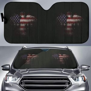 USA Eagle Flags Car Auto Sun Shade