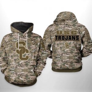USC Trojans NCAA Camo Veteran 3D Printed Hoodie/Zipper Hoodie