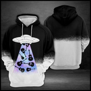 Ufo Attack Guitar 3D Printed Hoodie/Zipper Hoodie