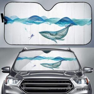 Underwater Whale Waves Horse Car Auto Sun Shade