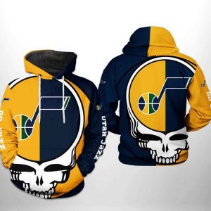 Utah Jazz NBA Grateful Dead 3D Printed Hoodie/Zipper Hoodie