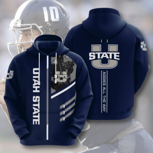 Utah State Aggies American Football 3D Printed Hoodie/Zipper Hoodie