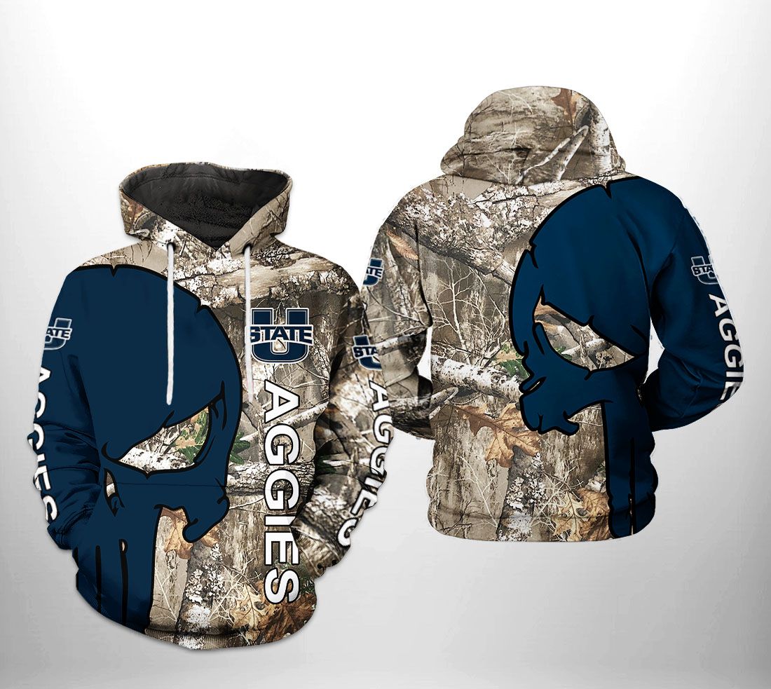 Utah State Aggies NCAA Camo Veteran Hunting 3D Printed Hoodie/Zipper Hoodie Utah State Aggies NCAA Camo Veteran Hunting 3D Printed Hoodie/Zipper Hoodie
