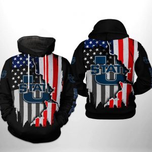 Utah State Aggies NCAA US Flag 3D Printed Hoodie/Zipper Hoodie