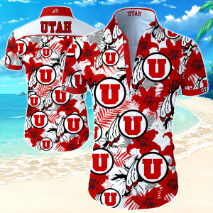 Utah Utes Football Hawaiian Shirt Summer Button Up