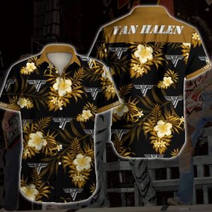 Van Halen Hawaiian Shirt Summer Button Up
