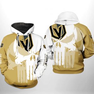 Vegas Golden Knights NHL Team Skull 3D Printed Hoodie/Zipper Hoodie