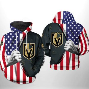 Vegas Golden Knights NHL US FLag 3D Printed Hoodie/Zipper Hoodie