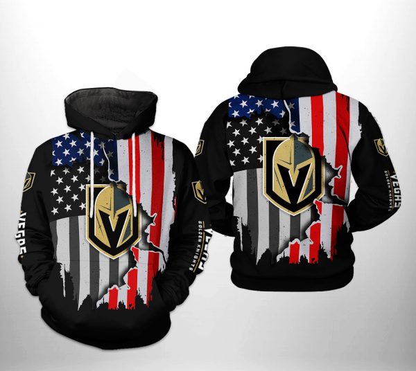 Vegas Golden Knights NHL US FLag Team 3D Printed Hoodie/Zipper Hoodie
