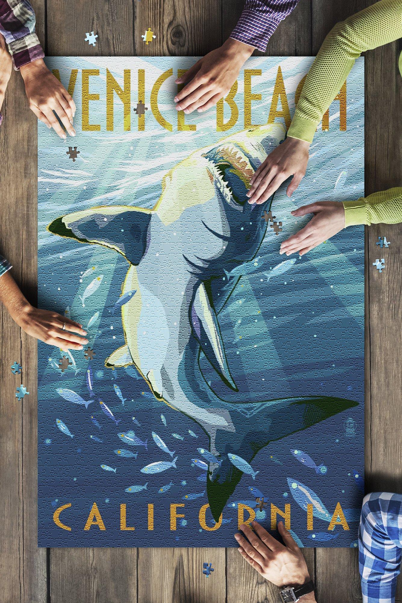 Venice Beach, California Great White Shark Jigsaw Puzzle Set Venice Beach, California Great White Shark Jigsaw Puzzle Set