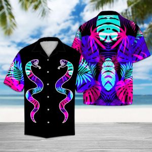 Vibrant Snakes Hawaiian Shirt Summer Button Up
