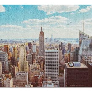 View Of Skyline With Empire State Building Jigsaw Puzzle Set
