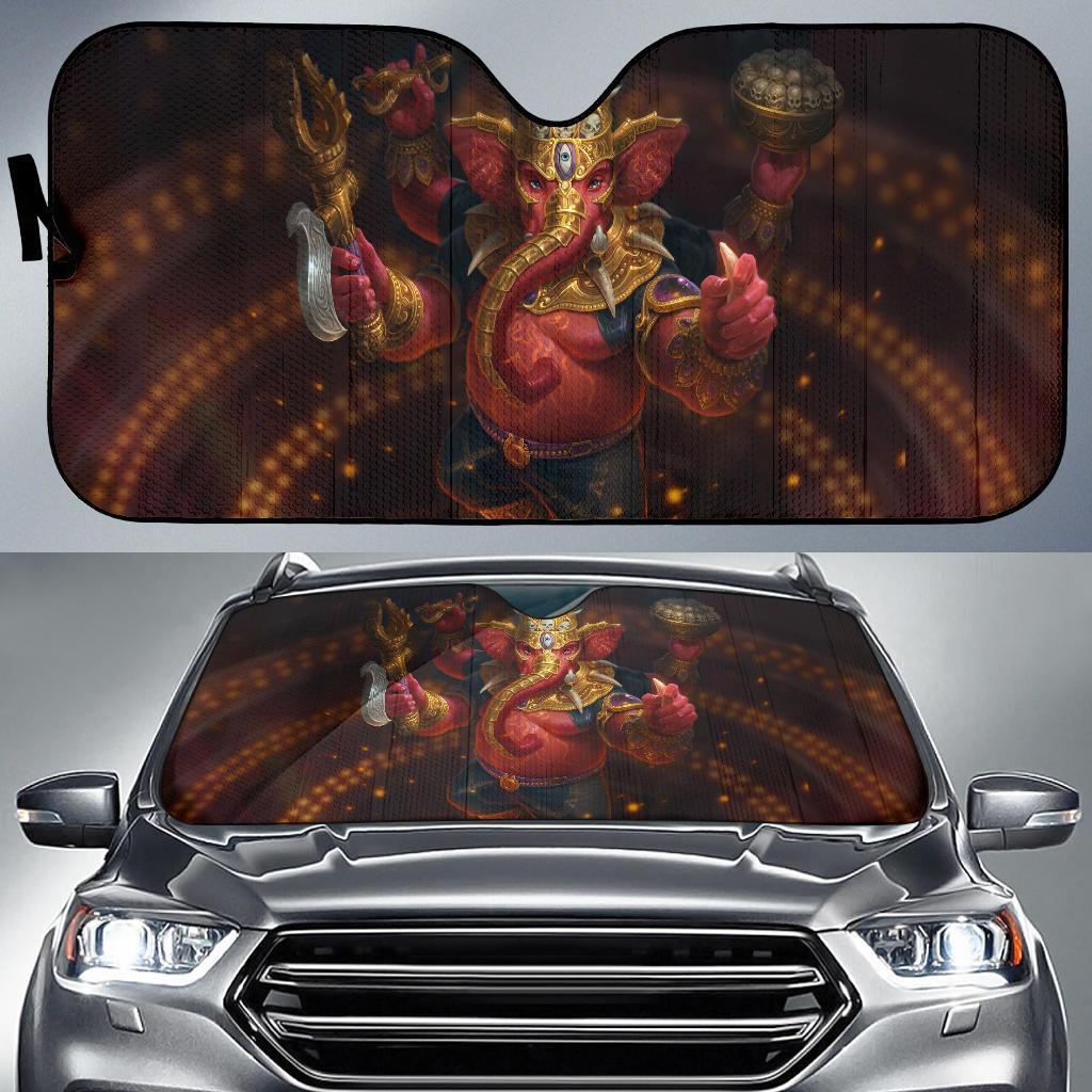 Vinayaka Lord Ganeshas Car Auto Sun Shade Vinayaka Lord Ganeshas Car Auto Sun Shade