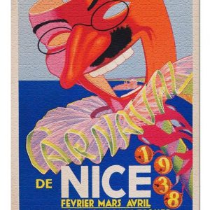 Vintage Carnaval De Nice Poster Jigsaw Puzzle Set