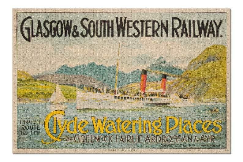Vintage Clyde Watering Places Poster Jigsaw Puzzle Set Vintage Clyde Watering Places Poster Jigsaw Puzzle Set