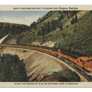 Vintage Empire Builder Train Jigsaw Puzzle Set