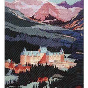 Vintage Exterior View Of Banff Springs Hotel Jigsaw Puzzle Set