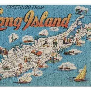 Vintage Greetings From Long Island Jigsaw Puzzle Set