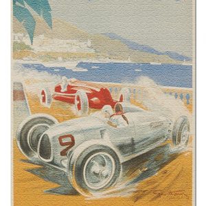 Vintage Monaco Grand Prix Advertisement Jigsaw Puzzle Set