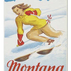 Vintage Montana Poster Jigsaw Puzzle Set