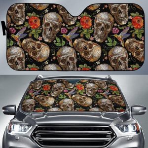 Vintage Skull Car Auto Sun Shade