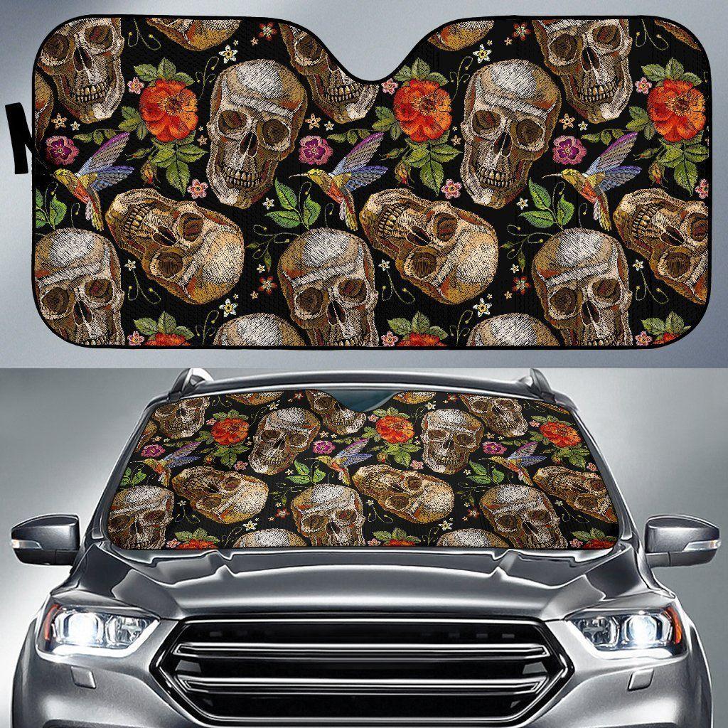 Vintage Skull Car Auto Sun Shade Vintage Skull Car Auto Sun Shade
