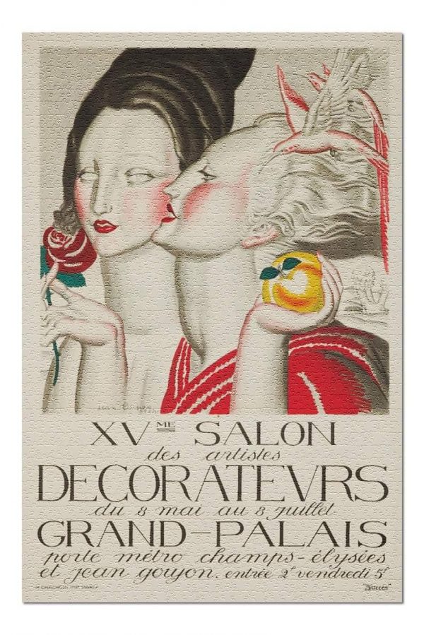 Vintage Xvme Salon Des Artistes Decorateurs Poster Jigsaw Puzzle Set