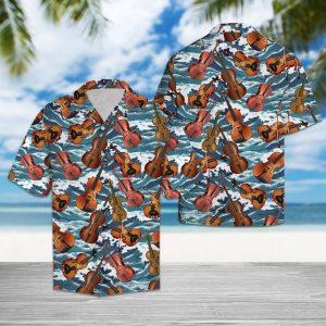 Violin For Summer Hawaiian Shirt Summer Button Up