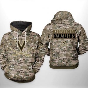 Virginia Cavaliers NCAA Camo Veteran 3D Printed Hoodie/Zipper Hoodie