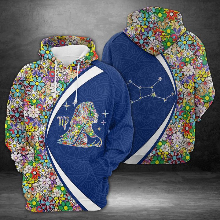 Virgo Horoscope Flower 3D Printed Hoodie/Zipper Hoodie Virgo Horoscope Flower 3D Printed Hoodie/Zipper Hoodie
